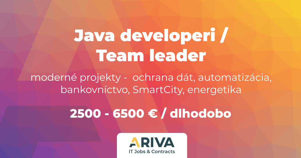 Java developeri / Team leader ARIVA